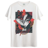 Çiçekli kuş Tasarımlı Regular T-Shirt