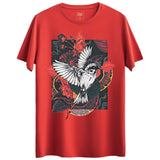 Çiçekli kuş Tasarımlı Regular T-Shirt