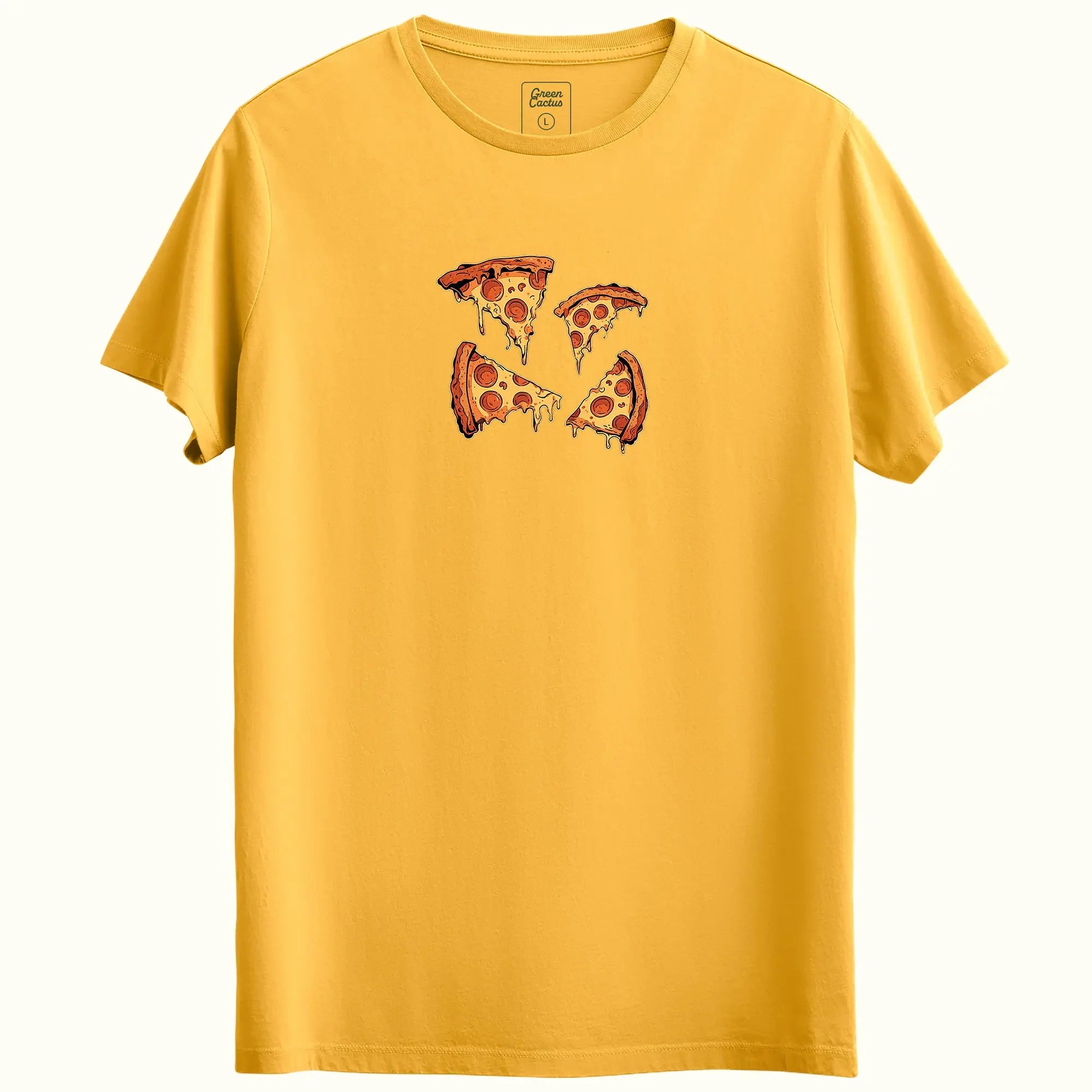 Pizza Dilimleri Tasarımlı Regular T-Shirt
