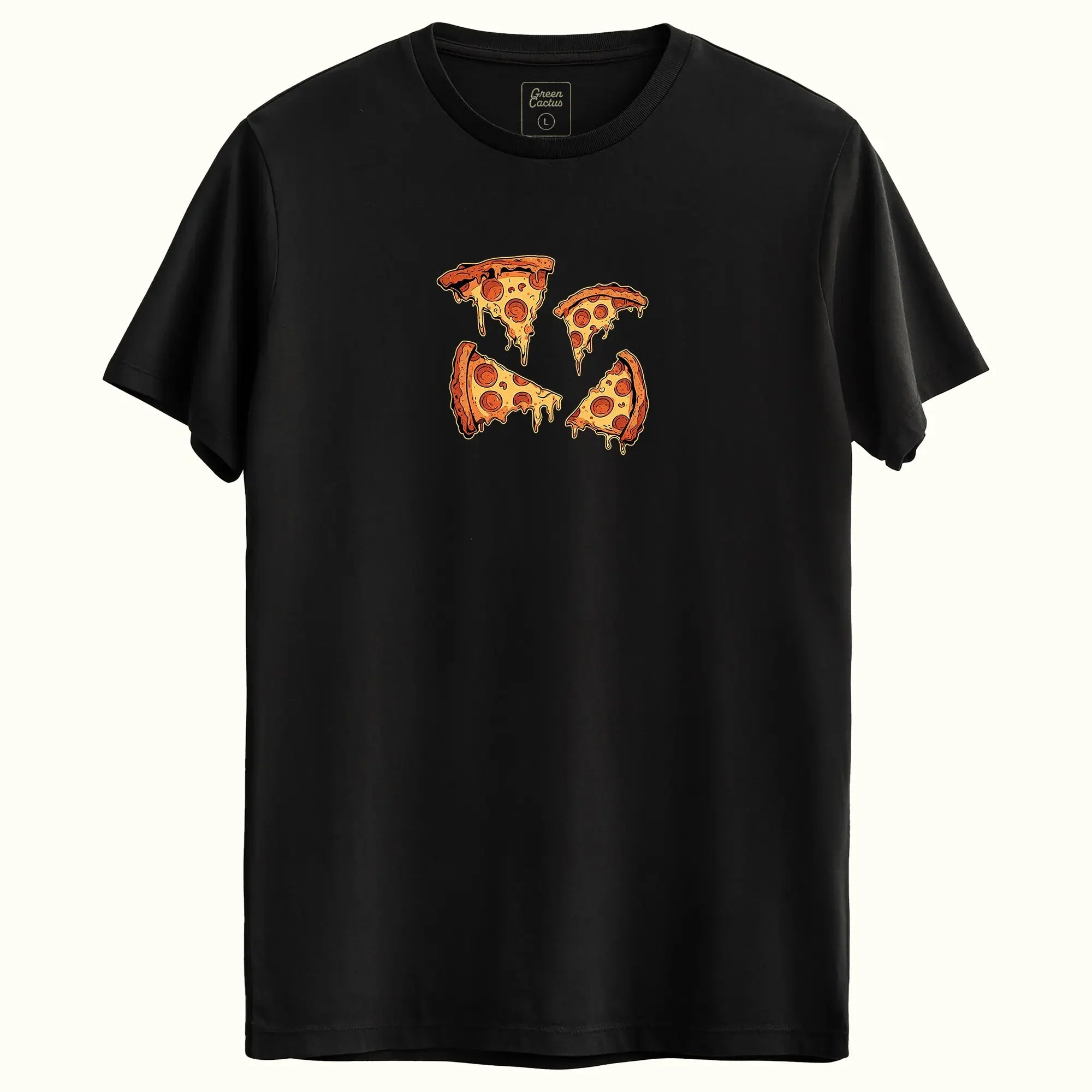 Pizza Dilimleri Tasarımlı Regular T-Shirt