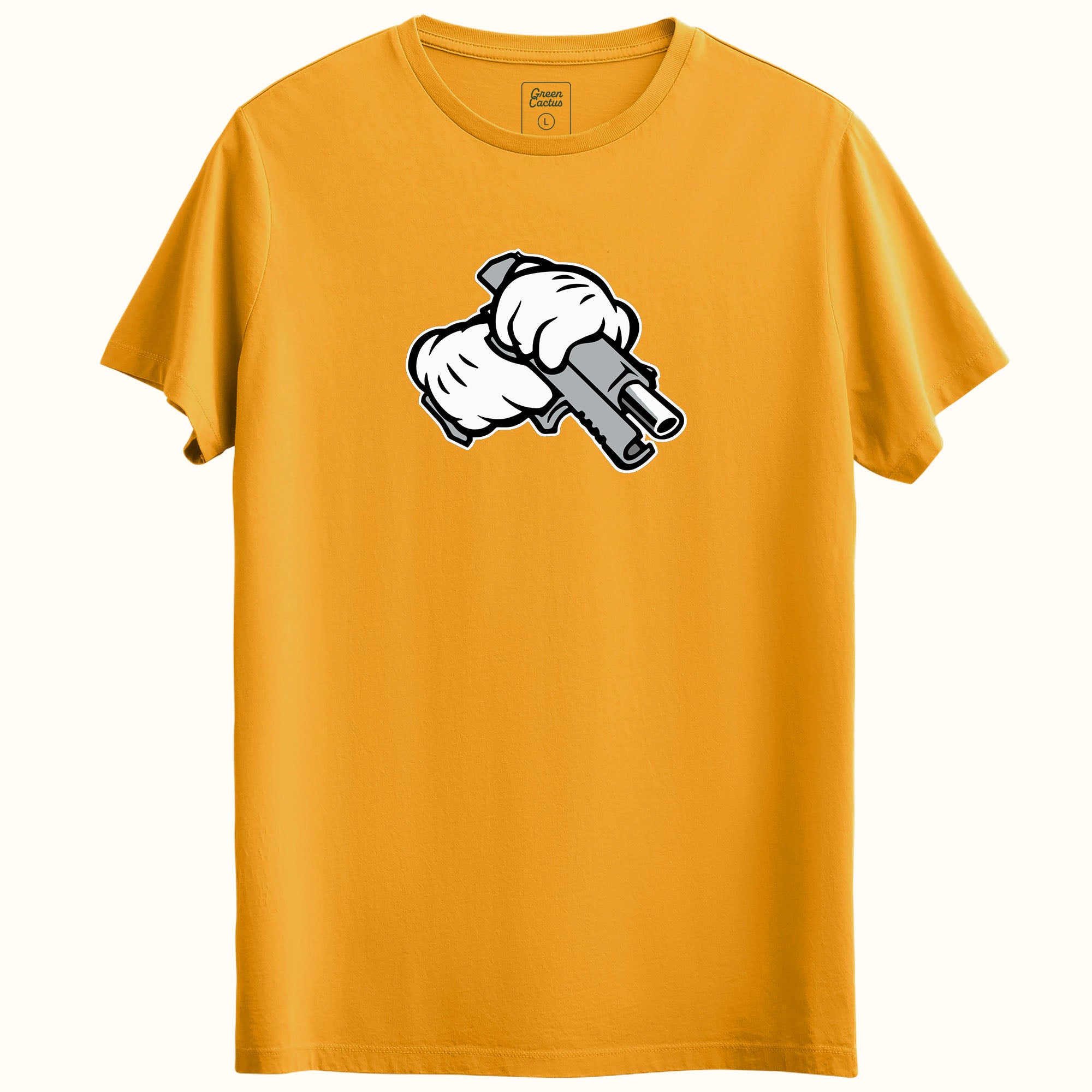 Gun Tasarımlı Regular T-Shirt