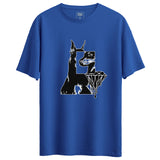 Köpek Tasarımlı Ovesize T-Shirt