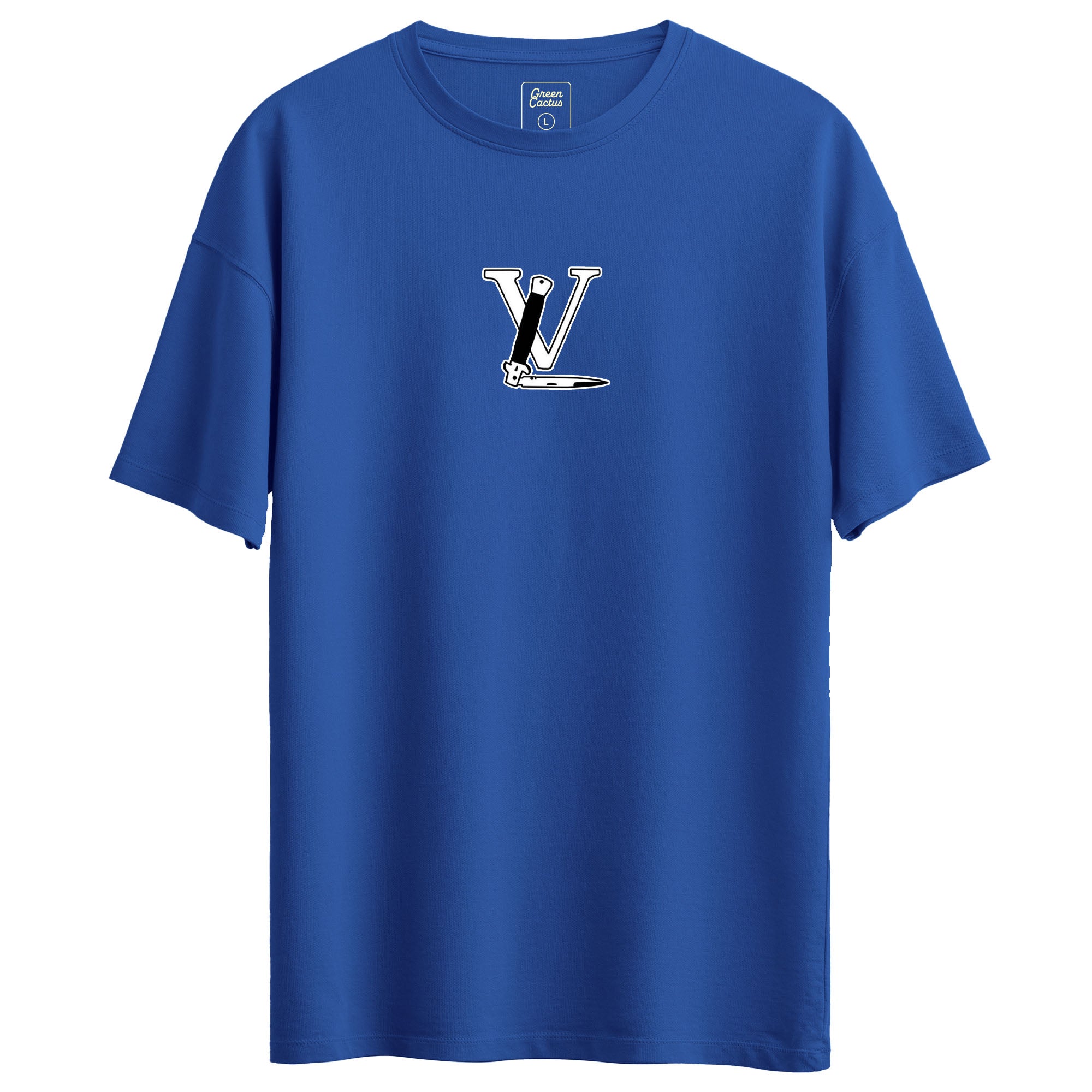 LV Tasarımlı Ovesize T-Shirt