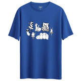 Animals Tasarımlı Ovesize T-Shirt