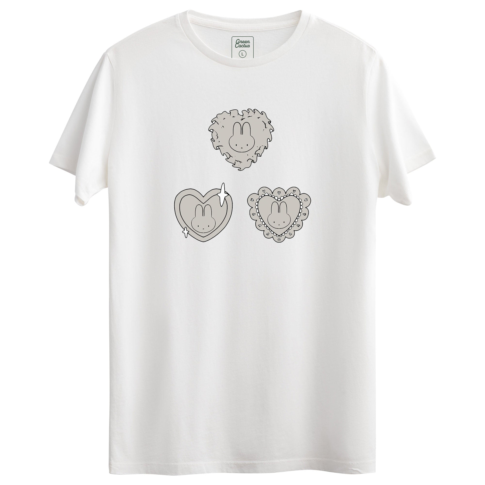 Üçlü kalp Tasarımlı Regular T-Shirt